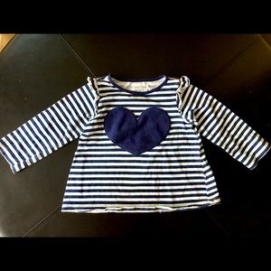 Blue heart toddler shirt
